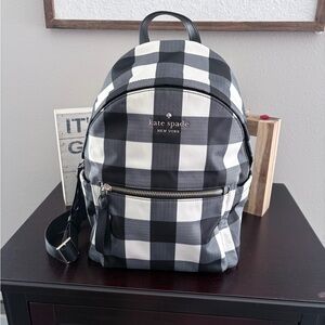 Kate Spade Plaid Black and White Men's Backpack